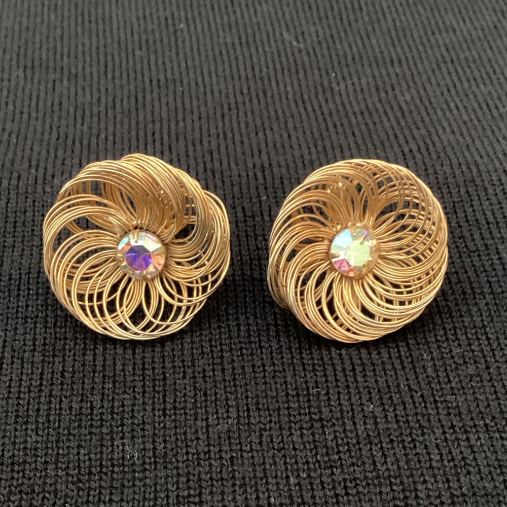 Sarah Coventry, Bud-n-Bloom rhinestone earrings